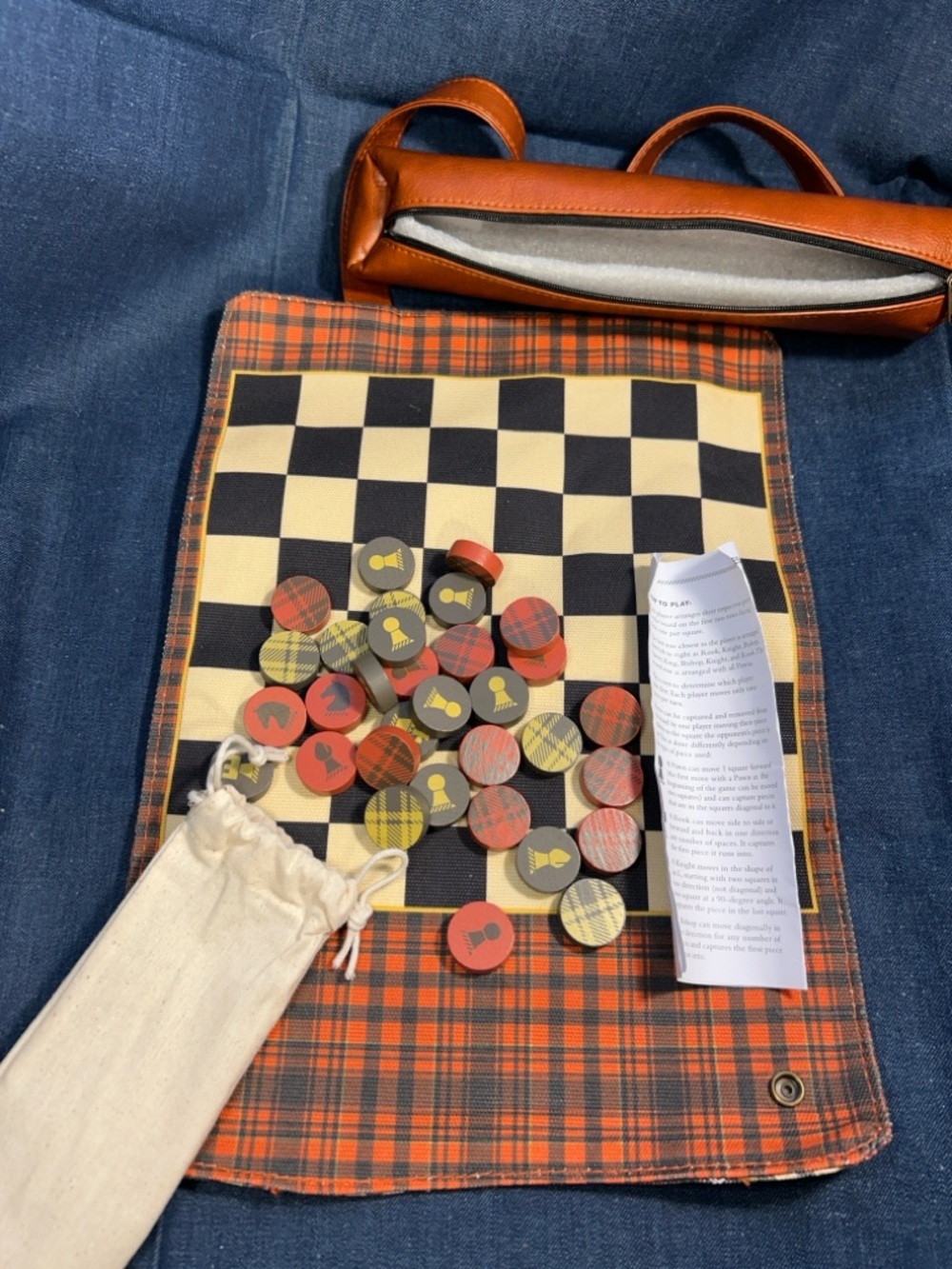 NWOT Pendelton travel chess checkers set